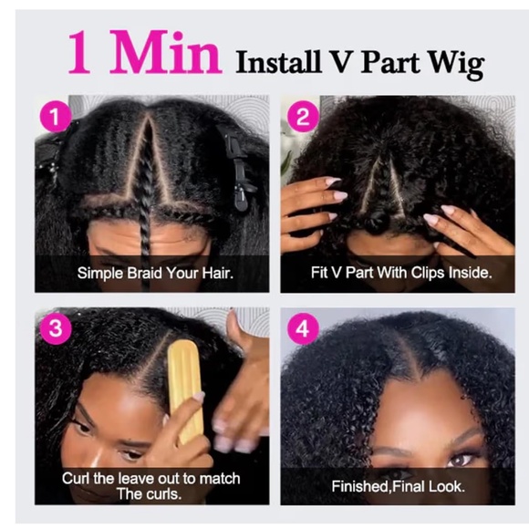 Vshow Deep Wave V Part Wig Human Hair, - Picture 4 of 6